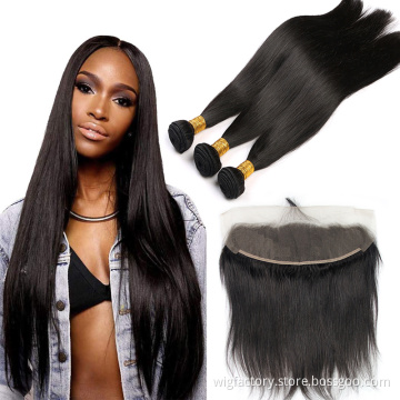 Custom logo labels and tag raw indian hair unprocessed virgin,  weaving 100 human hair bundles with frontal